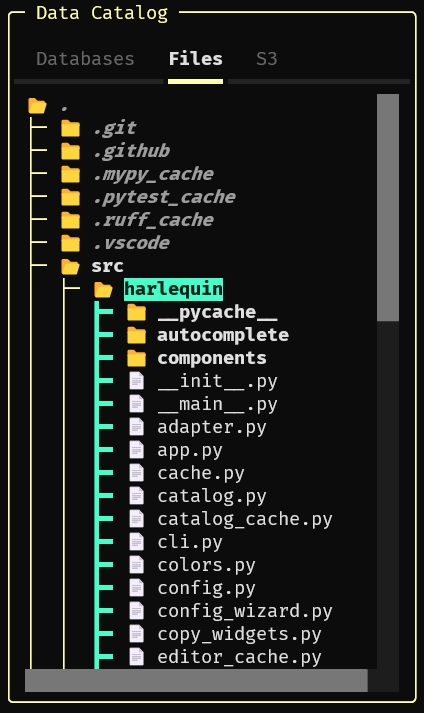 Example of the file tree.