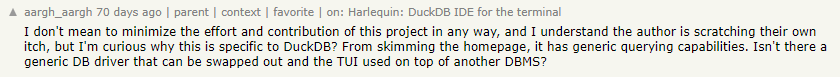 A screenshot of the Hacker News comment mentioned above