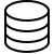 A line drawing of a database, in lieu of a hamburger.